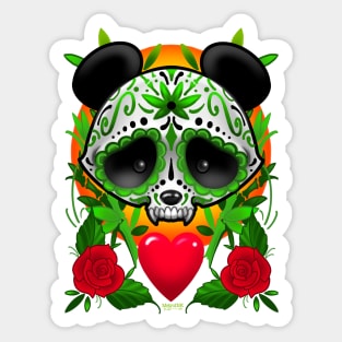 Dia Del Muerte Panda Sticker